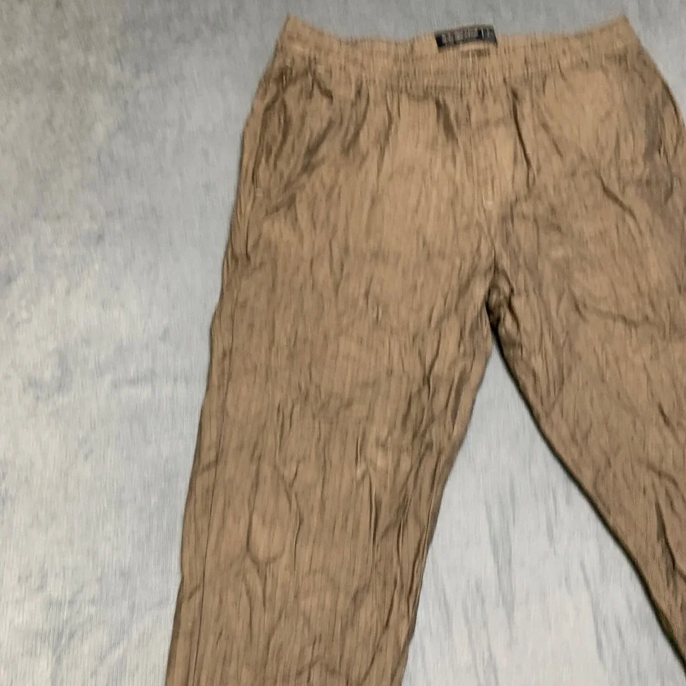 Abercrombie & Fitch Chino Pants Men Large Brown Herringbone Stretch Skinny Taper